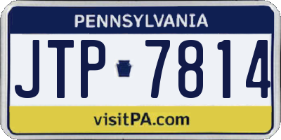 PA license plate JTP7814