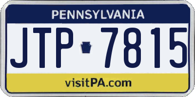PA license plate JTP7815
