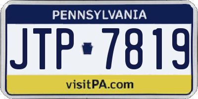 PA license plate JTP7819