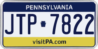 PA license plate JTP7822
