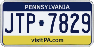 PA license plate JTP7829
