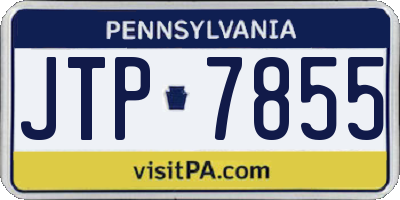 PA license plate JTP7855