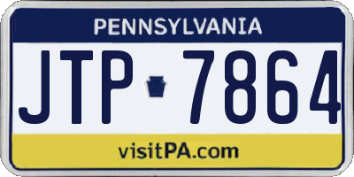 PA license plate JTP7864