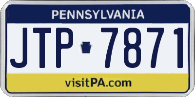 PA license plate JTP7871