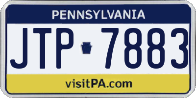 PA license plate JTP7883