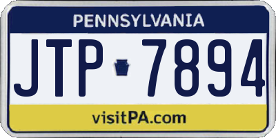 PA license plate JTP7894