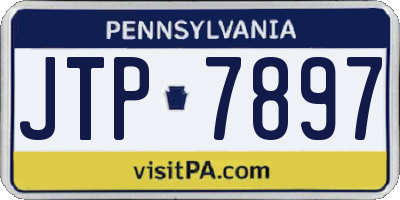 PA license plate JTP7897