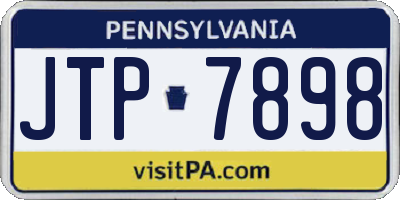 PA license plate JTP7898