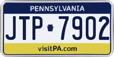 PA license plate JTP7902