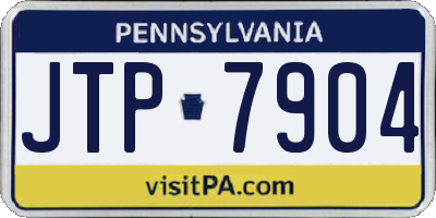 PA license plate JTP7904