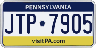 PA license plate JTP7905