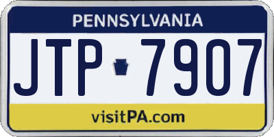 PA license plate JTP7907