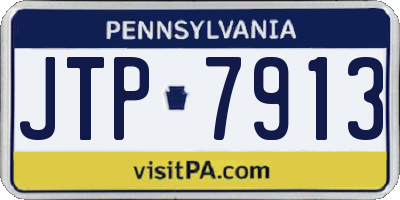 PA license plate JTP7913