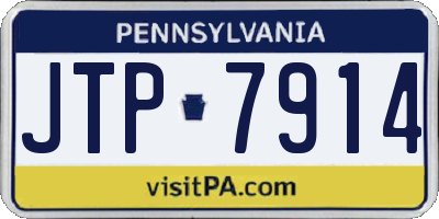 PA license plate JTP7914