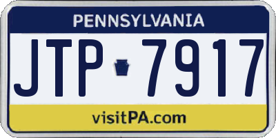 PA license plate JTP7917