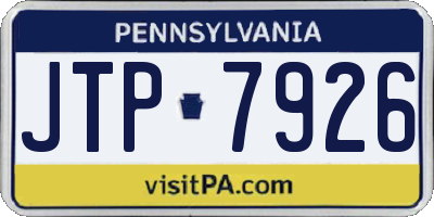 PA license plate JTP7926