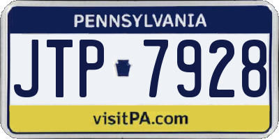 PA license plate JTP7928