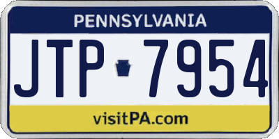 PA license plate JTP7954