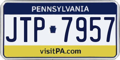 PA license plate JTP7957