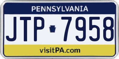 PA license plate JTP7958
