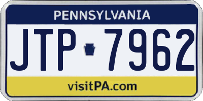 PA license plate JTP7962