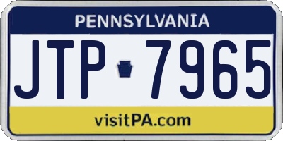 PA license plate JTP7965