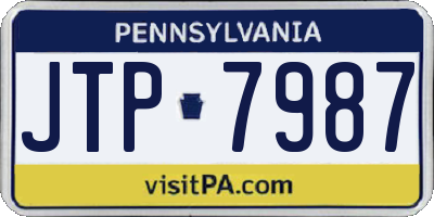PA license plate JTP7987