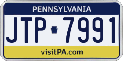 PA license plate JTP7991