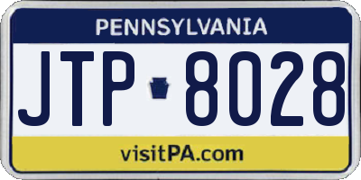 PA license plate JTP8028