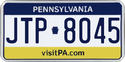PA license plate JTP8045