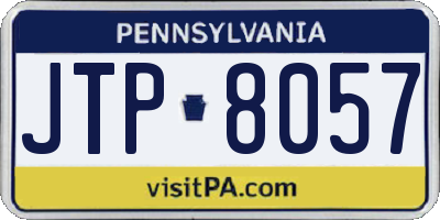 PA license plate JTP8057