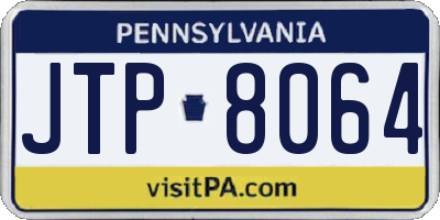 PA license plate JTP8064
