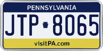 PA license plate JTP8065