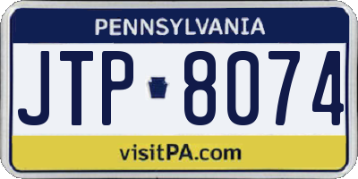 PA license plate JTP8074