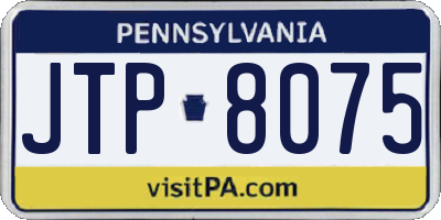 PA license plate JTP8075