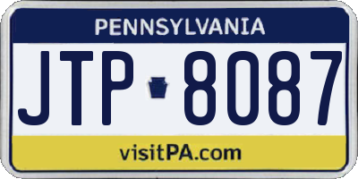 PA license plate JTP8087