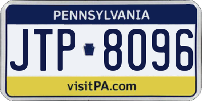 PA license plate JTP8096