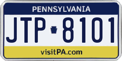 PA license plate JTP8101