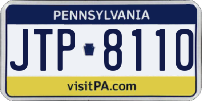 PA license plate JTP8110