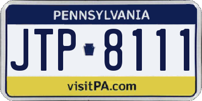 PA license plate JTP8111