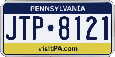 PA license plate JTP8121