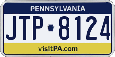 PA license plate JTP8124