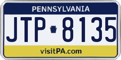 PA license plate JTP8135