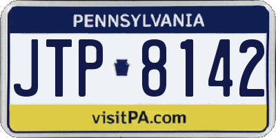 PA license plate JTP8142