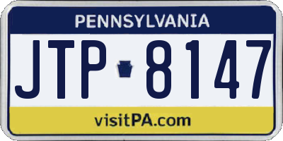 PA license plate JTP8147