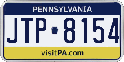 PA license plate JTP8154