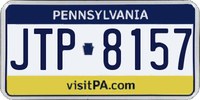 PA license plate JTP8157