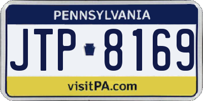 PA license plate JTP8169