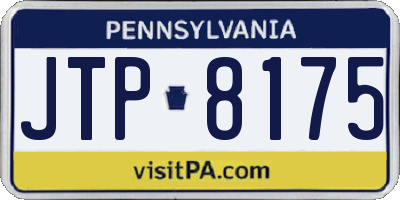 PA license plate JTP8175