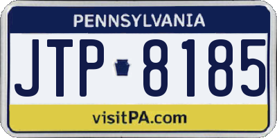 PA license plate JTP8185